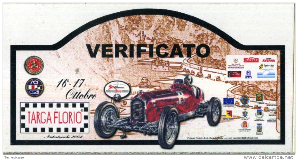 Adesivo Stiker Etiqueta TARGA FLORIO 2004 VERIFICATO - Rally-affiches