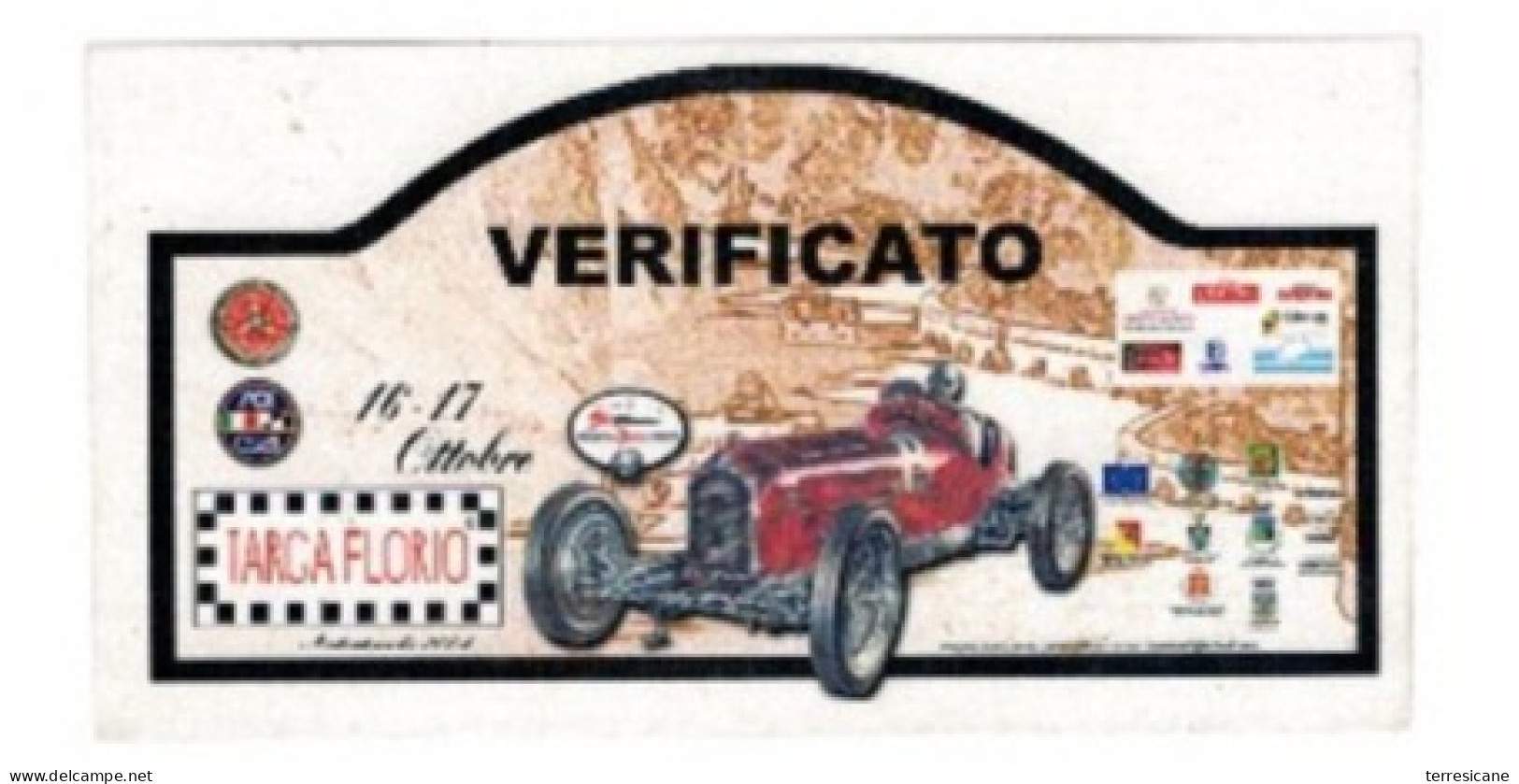 Adesivo Stiker Etiqueta TARGA FLORIO 2004 VERIFICATO - Placas De Rally