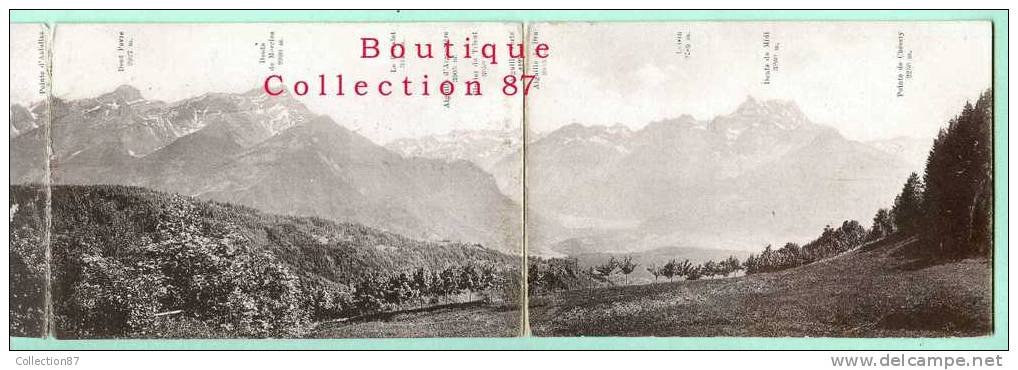 SUISSE - VD - VAUD - VILLARS Sur OLLON - PANORAMA GENERAL En 4 CARTES ATTACHEES - RARE - VOIR DETAILS Au DOS - Ollon