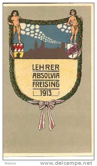 By077/ Studentika, Lehrer Absolvia, Freising 1913, Neu - Freising