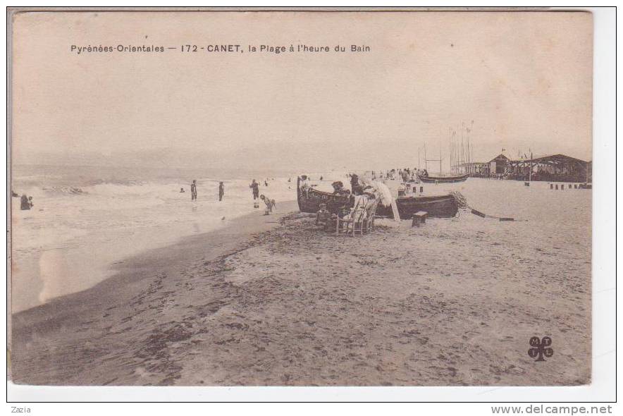 66.054/ CANET, La Plage à L'heure Du Bain - Canet En Roussillon