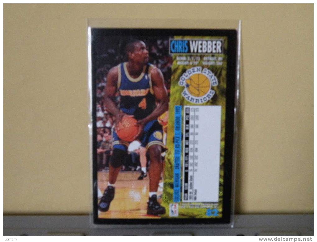 *Golden State Warriors - 94/95 ( Carte ) Chris WEBBER - N.B.A . N° 82 . 2 Scannes - Golden State Warriors