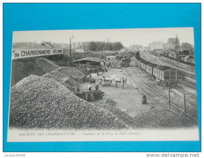 75) Paris - 13ém - Sociètè Des Charbonniers - Chantier De La Gare De Paris-gobelins - Année  - EDIT -gerardd Et Cadé - District 13