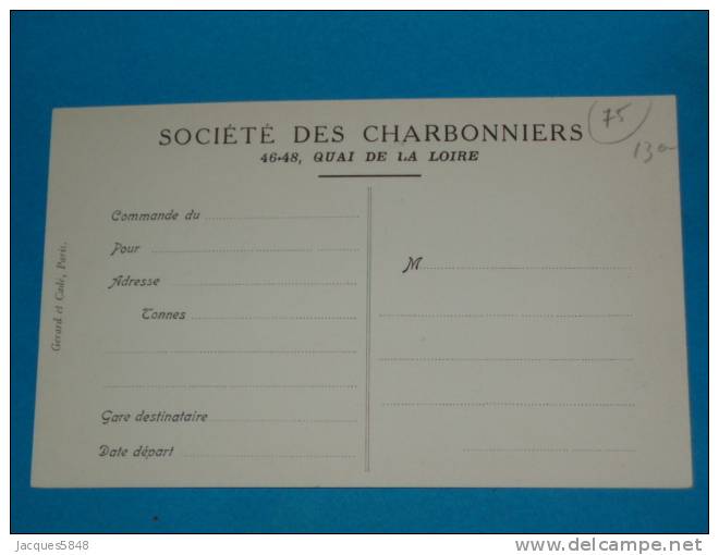 75) Paris - 13ém - Sociètè Des Charbonniers - Chantier De La Gare De Paris-gobelins - Année  - EDIT -gerardd Et Cadé - Arrondissement: 13