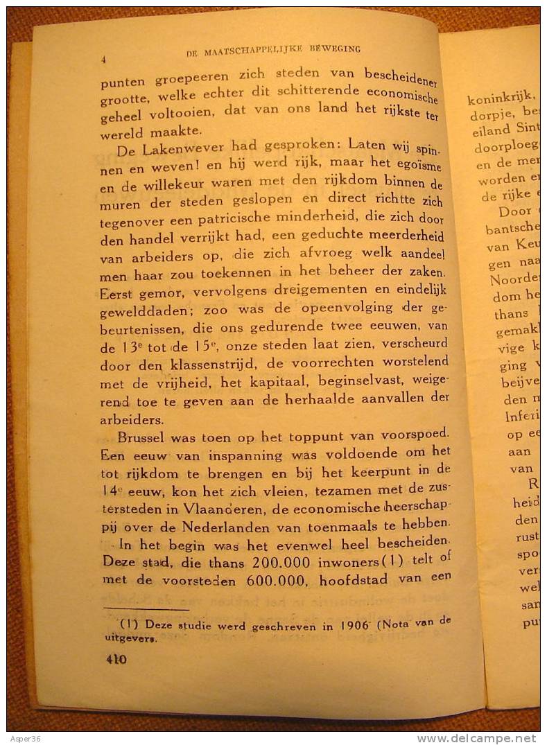 De Maatschappelijke Beweging Te Brussel In De Middeleeuwen, G. Des Marez 1929 - Anciens