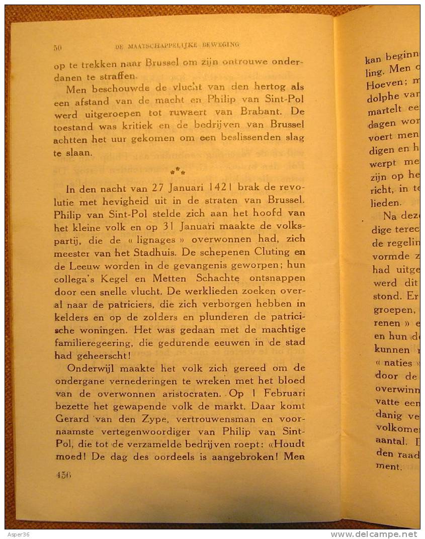 De Maatschappelijke Beweging Te Brussel In De Middeleeuwen, G. Des Marez 1929 - Oud