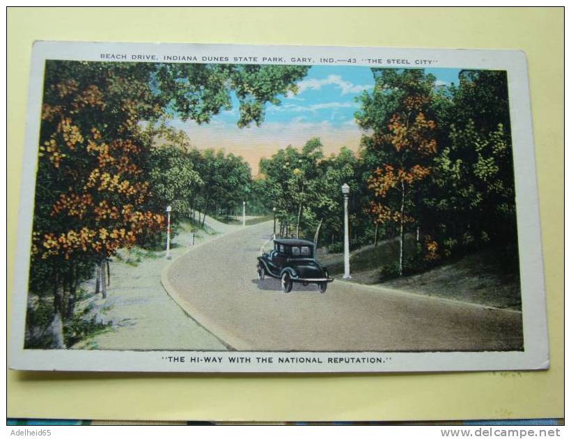 Beach Drive Indiana Dunes State Park, Gary IND. 1936 - Autres & Non Classés