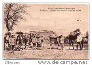 Carte Postale Ancienne Niger - Zinder. Départ D'un Convoi Pour Les Postes - Níger