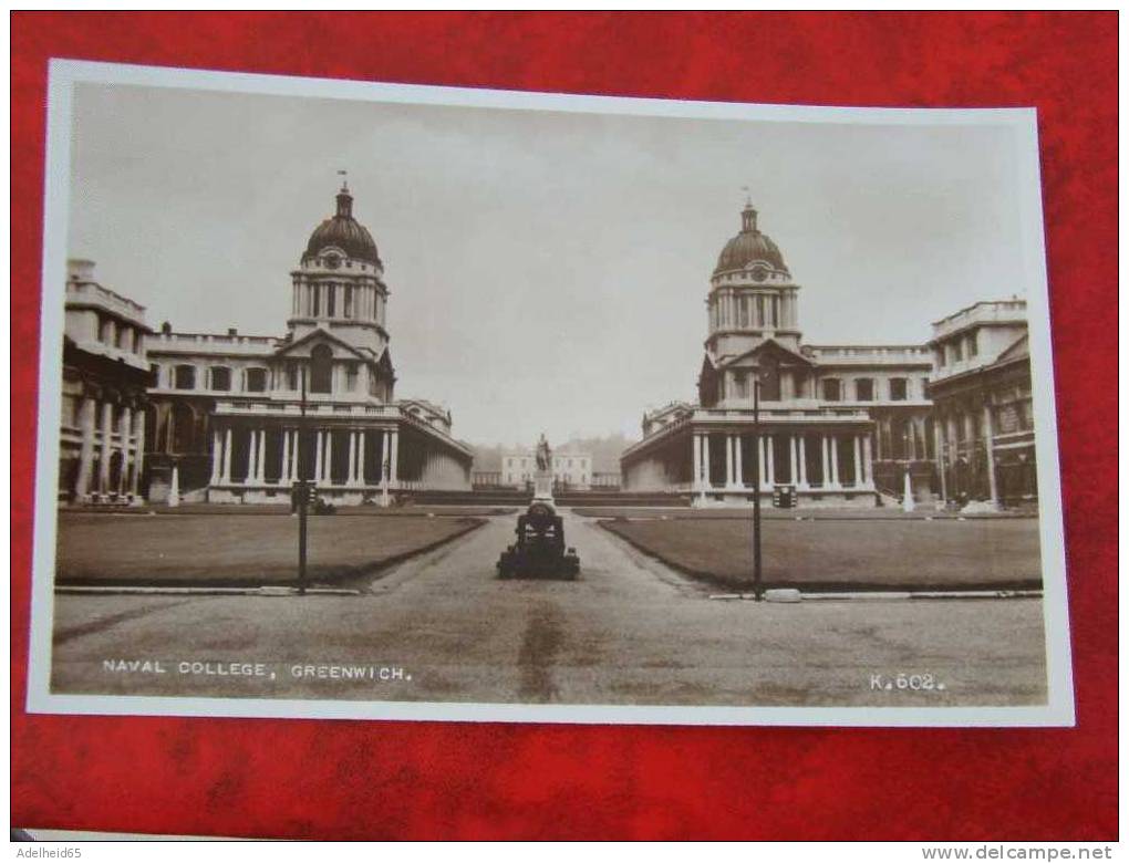 Naval College Greenwich Valentine Real Photo PC - London Suburbs