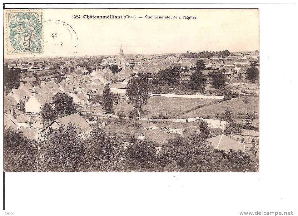 CHATEAUMEILLANT. - Vue Générale, Vers L'église. - Châteaumeillant