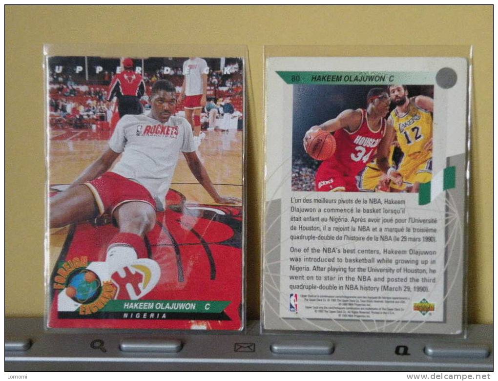 FOREIGN EXGHANGE - 92/93 ( Carte ) HAKEEM OLAJUWON - N.B.A . N° 80 . 2 Scannes - 1990-1999