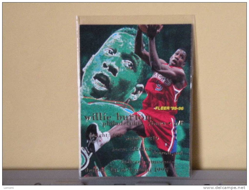 Philadelphia 76 Ers - 93/94/95 ( Carte ) Willie BURTON - N.B.A . N° 137 . 2 Scannes - Philadelphia 76ers