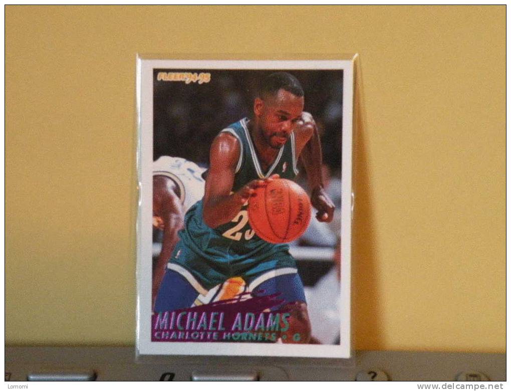 Charlotte Hornets 94/95 ( Carte ) MICHAEL ADAMS - N.B.A . N° 20 . 2 Scannes - Charlotte Hornets