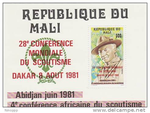 Mali-1981 28th Conference Of Scouting In Dakar Souvenir Sheet   MNH - Other & Unclassified