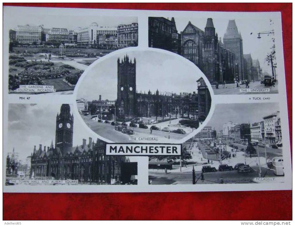 Manchester 5 Views Raphael Tuck Real Photo PC - Manchester