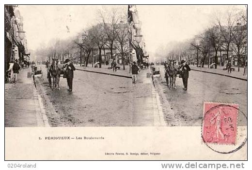 Périgueux - Les Boulevards :  Achat Immédiat - Cartes Stéréoscopiques