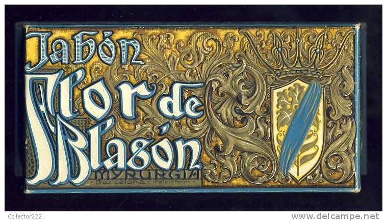 Boite Vide De Savon FLOR DE BLASON, Myrurgia. Parfumerie, Gaufree (Ref.80206) - Schoonheidsproducten