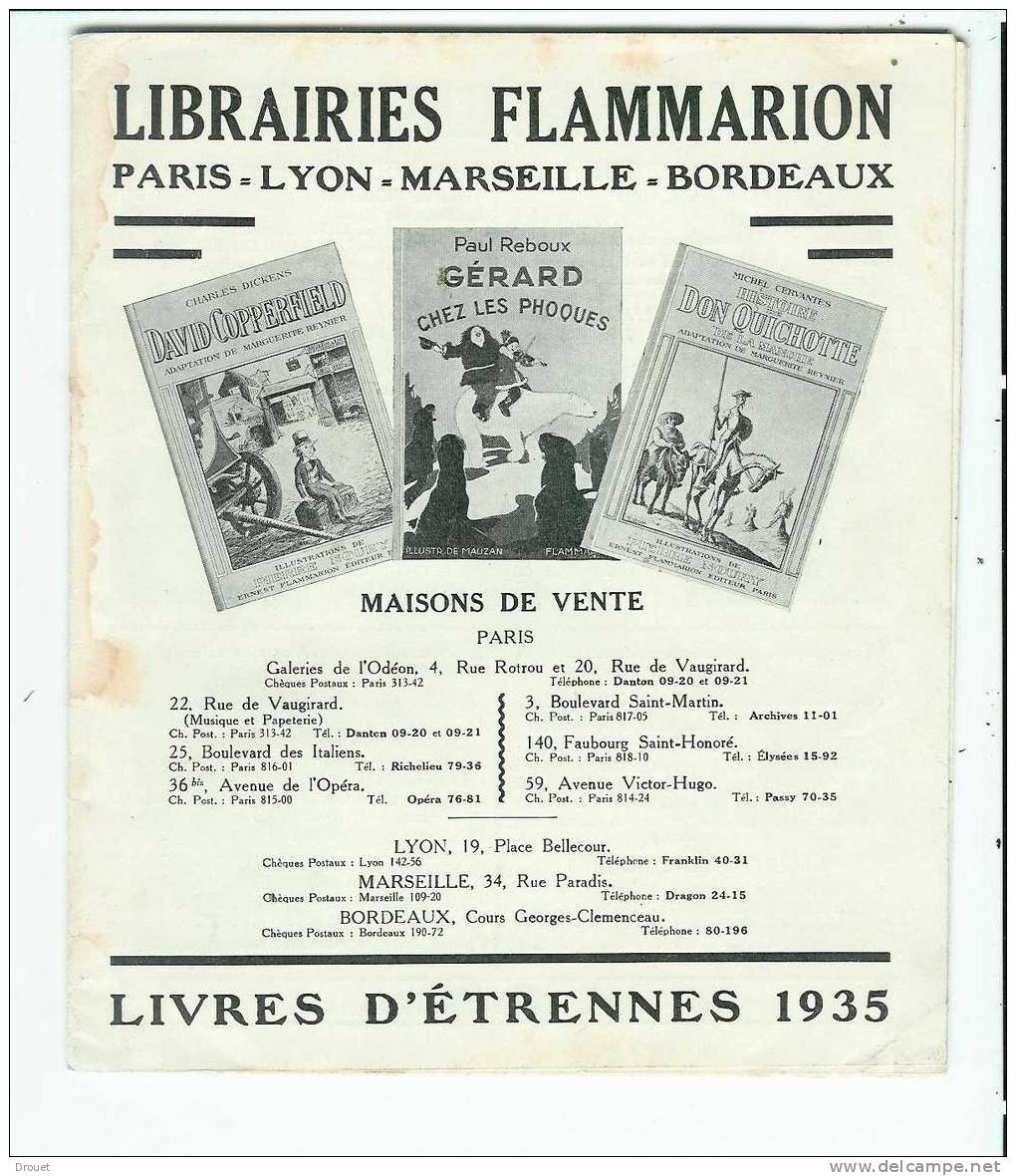 CATALOGUE  DES LIVRES D´ ETRENNES  DE 1935 - Publicités