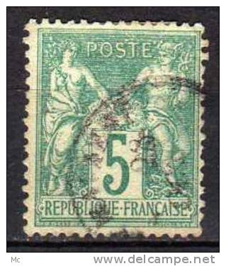 France N° 64 Oblitéré ° Une Dent Courte - 1876-1878 Sage (Typ I)