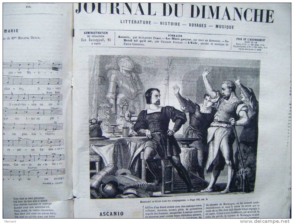 journal du dimanche  du 25septembre 1864 au 5 janvier 1865- illustration laplante-donjean-rene-jd