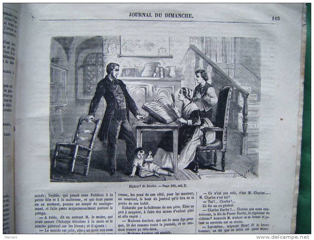 journal du dimanche  du 25septembre 1864 au 5 janvier 1865- illustration laplante-donjean-rene-jd