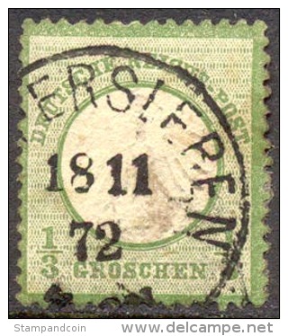 Germany #2 Used 1/3gr Small Shield  From 1872 - Oblitérés