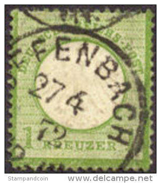 Germany #7 Used 1k Small Shield From 1872, Expertized - Used Stamps
