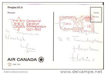 33077)cartolina Illustratoria Air Canada - Aereo In Volo - Modern Cards
