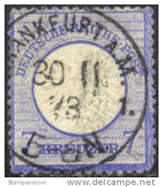Germany #24 Used 7kr Large Shield From 1872 - Oblitérés