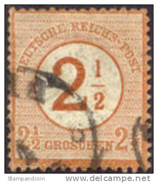 Germany #27 Used 2-1/2gr On 2-1/2gr From 1874 - Gebraucht