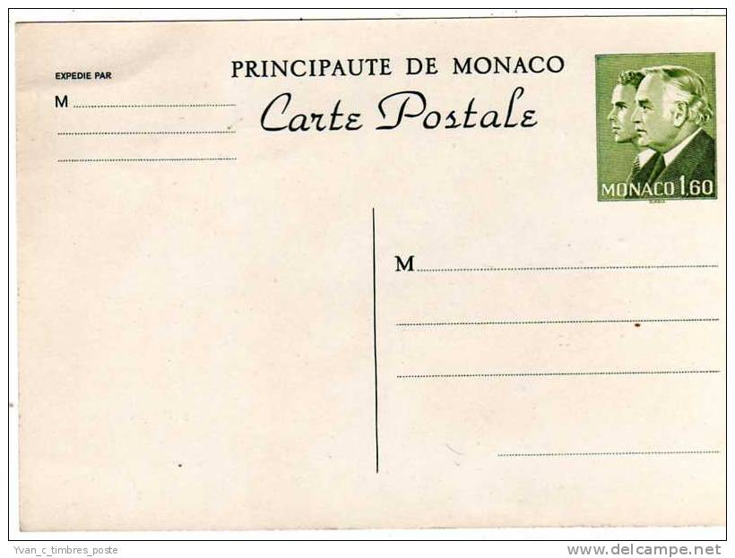 MONACO ENTIER POSTAL N° 37 RAINIER III ET ALBERT II PRINCES DE MONACO - Entiers Postaux