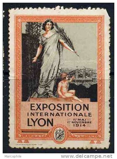 LYON - 69 - RHONE / 1914 VIGNETTE ILLUSTREE FOIRE DE LYON - Sonstige & Ohne Zuordnung