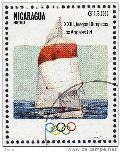 Sommer Olympic Los Angeles Segeln Nicaragua 2353+ Block 147 O 3€ - Summer 1984: Los Angeles