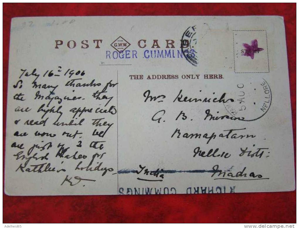 1906 Marischal College Aberdeen University To Madras India - Aberdeenshire