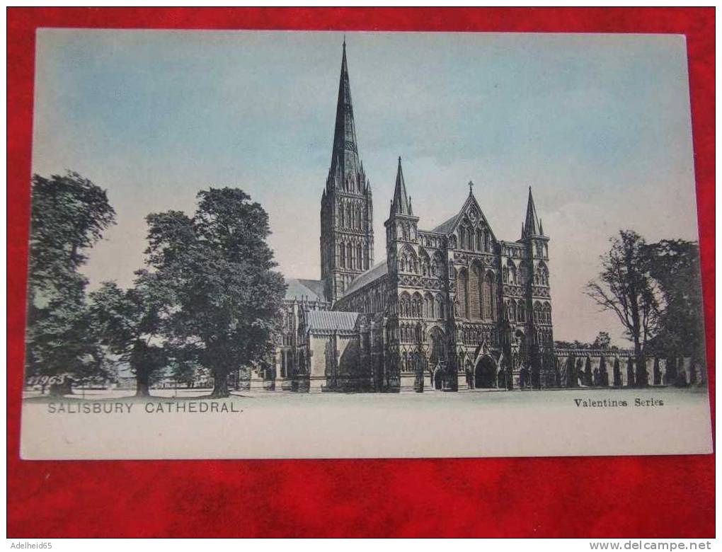 C 1910 Hand-coloured Salisbury Cathedral The Valentine - Salisbury