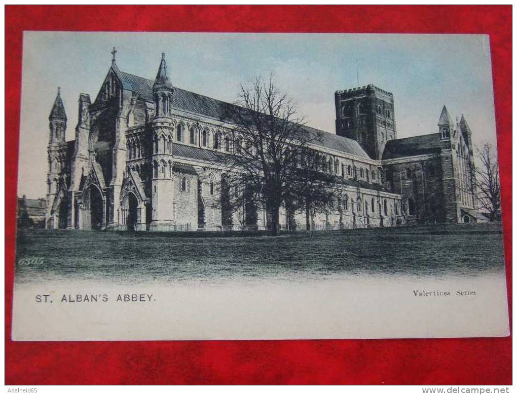 C 1910 Hand-coloured St Albans Abbey The Valentine 6305 - Hertfordshire