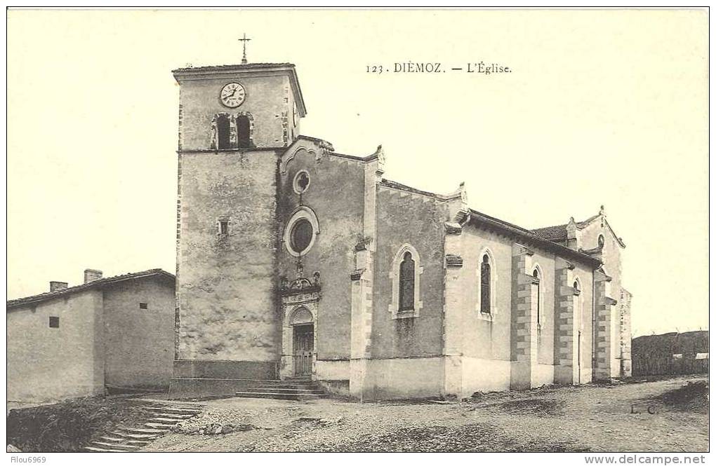 RARE CARTE POSTALE    DIEMOZ   L EGLISE - Diémoz