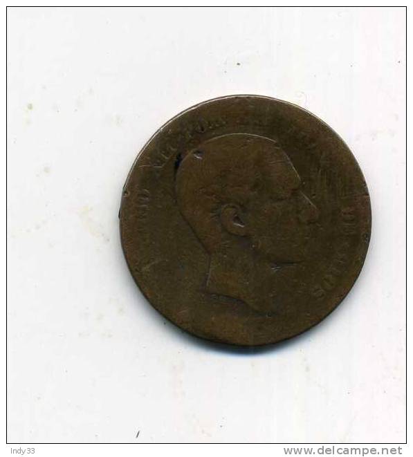 - ESPAGNE . 10 C.   ALFONSO XII - First Minting