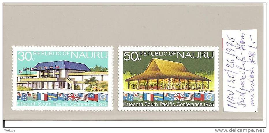 NauMi.Nr.125-26/  NAURU -1975, Südpazifik-Kommission ** - Nauru
