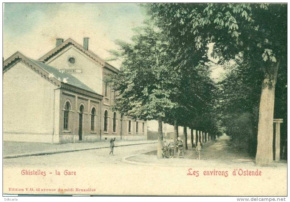 Les Environs D´Ostende - Ghistelles - La Gare - Opgelet Er Is Aan De Kaart Geknipt !! - Gistel