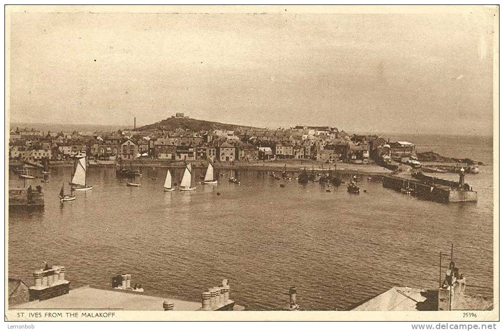 Britain United Kingdom - St. Ives From The Malakoff Old Used Postcard [P180] - St.Ives