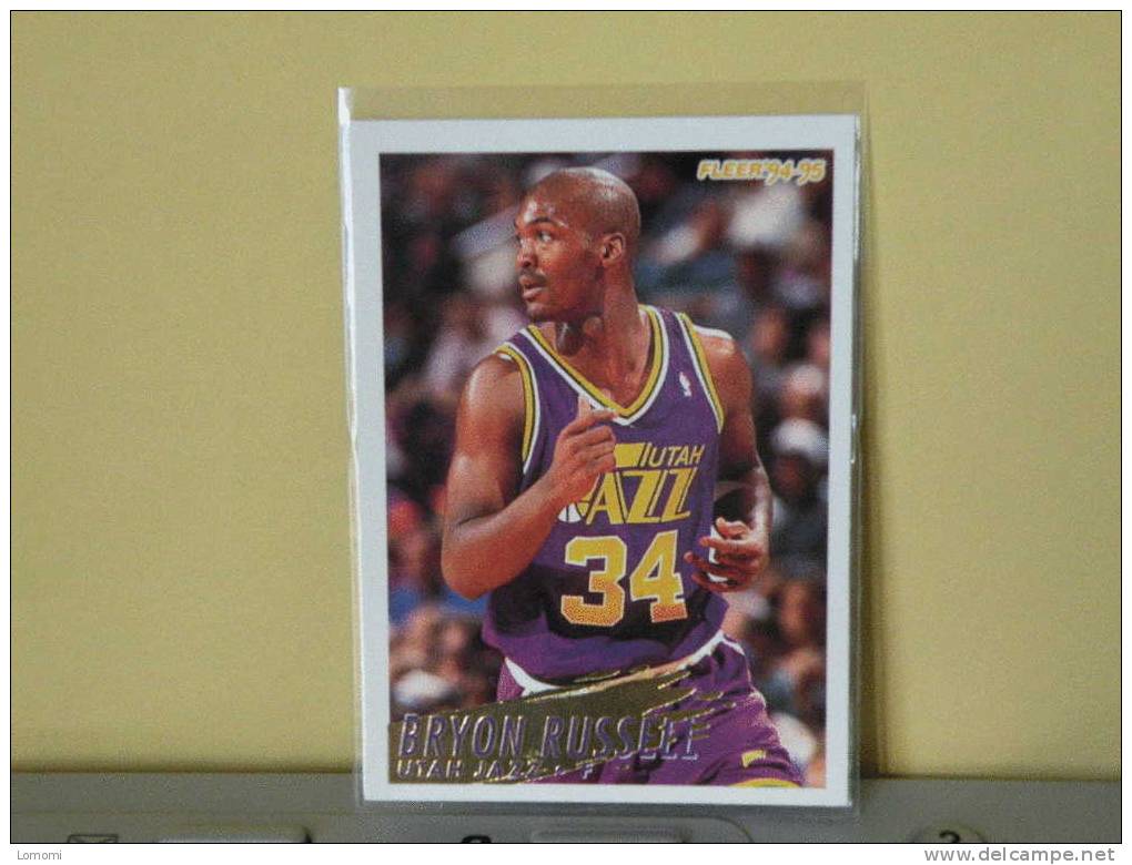 UTAH JAZZ, 94/95- Carte  Basketball-  Bryon RUSSELL - N.B.A . N° 227. 2 Scan - Utah Jazz