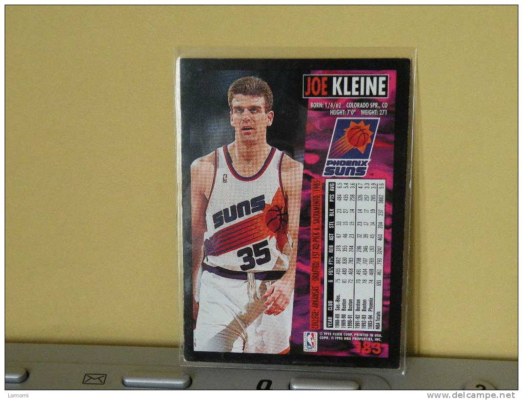 PHOENIX SUNS, 94/95- Carte  Basketball - JOE KLEINE - N.B.A . N° 183. 2 Scan - Phoenix Suns