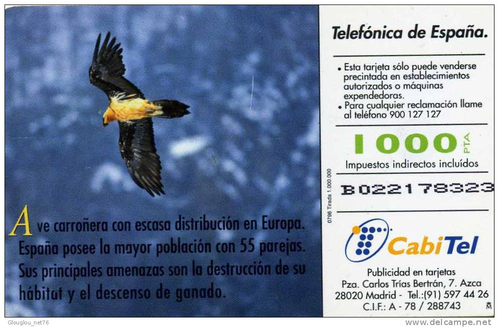 TELECARTE ESPAGNOLE QUE JE NUMEROTE DE 1 A ... No 7 VOIR SCANER RECTO ET VERSO - Colecciones