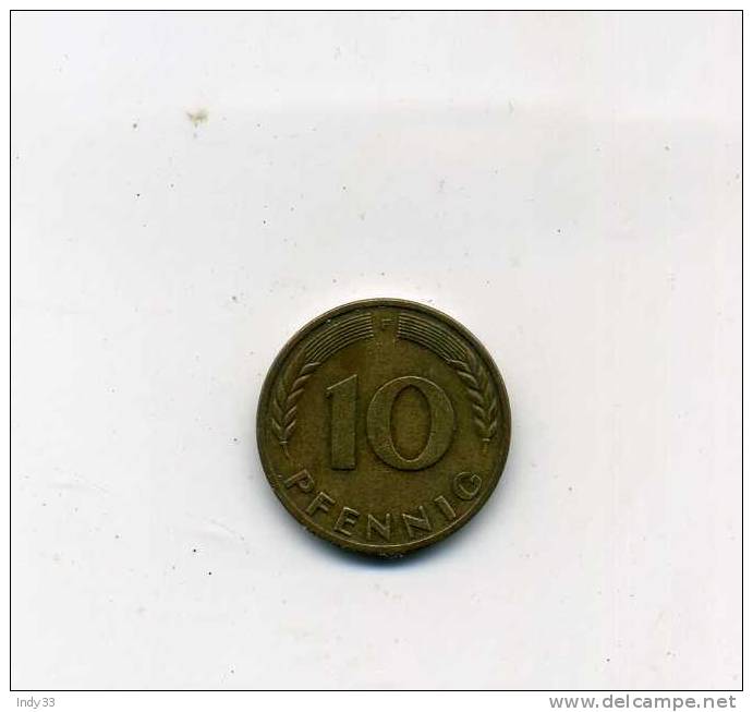 - MONNAIE ALLEMAGNE 1949... RFA . 10 PFENNIG 1950 - 10 Pfennig