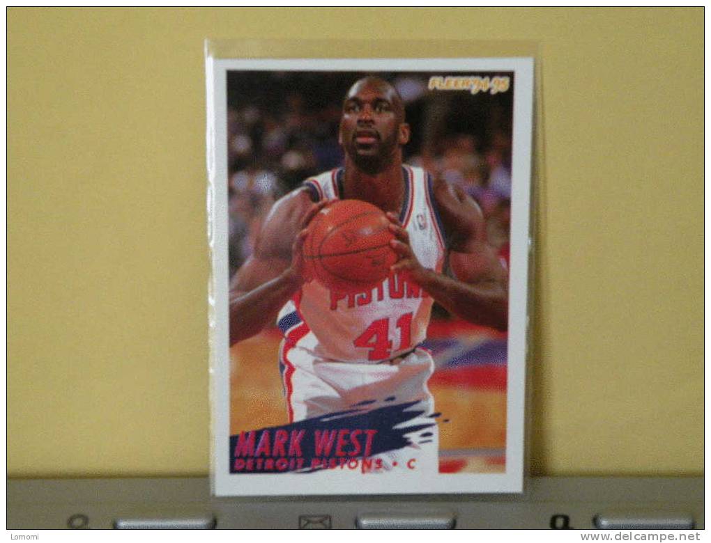 Deltroit Pistons , 94/95- Carte  Basketball - Mark WEST - N.B.A . N° 284. 2 Scan - Detroit Pistons