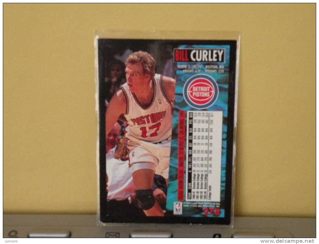 Deltroit Pistons , 94/95- Carte  Basketball - BILL CURLEY - N.B.A . N° 278. 2 Scan - Detroit Pistons