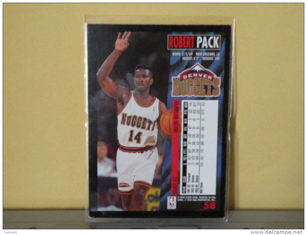 DENVER NUGGETS, 94/95- Carte  Basketball - Robert PACK - N.B.A . N° 58. 2 Scan - Denver Nuggets