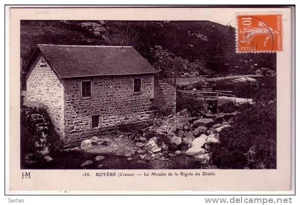 23 , ROYERE , Le Moulin De La Rigole Du Diable , édition HM - Royere