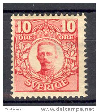 Sweden 1911 Mi. 61   10 Ö King König Gustav V Wz. 1 €10,- MH - Neufs